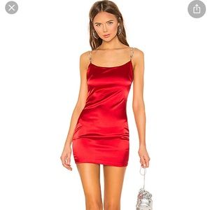 Superdown Red Silk Dress